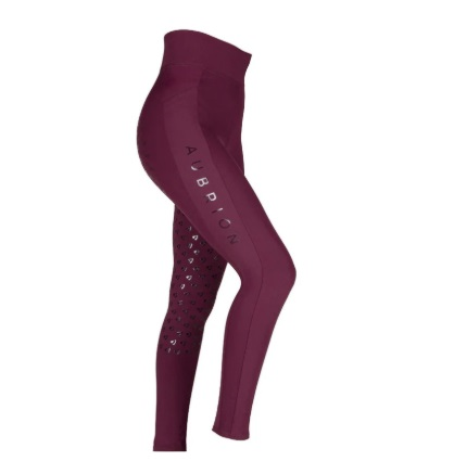 Aubrion Eltar Riding Tights Black Cherry (Young Rider)
