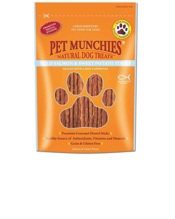 Pet Munchies Salmon & Sweet Potato Sticks 90g