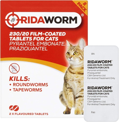 Chanelle RidaWorm Cat Tablets - 2 Tablets