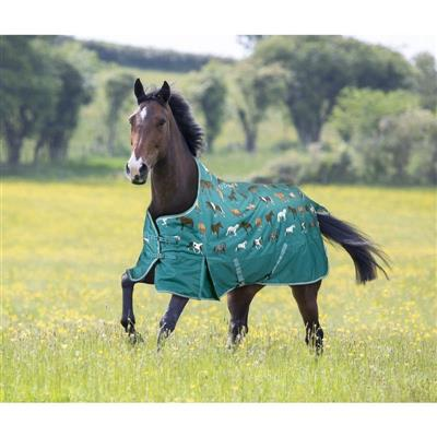 Bridleway 0g Fill Turnout Teal Horse Print 5FT 6