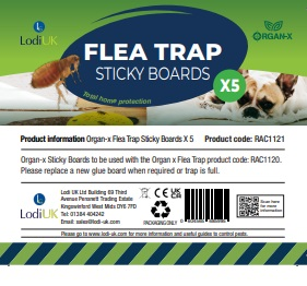 ORGAN-X Flea Trap Sticky Boards x 5