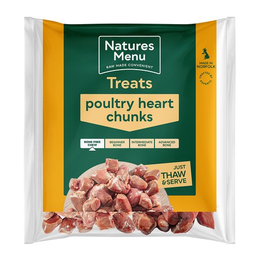 Natures Menu Treats Poultry Hearts 1kg