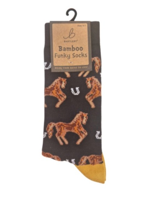 Bamboo Funky Socks Country Horses (4-7)