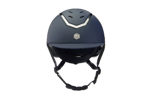 Charles Owen Kylo Riding Hat with Mips - Navy Matte/Pewter