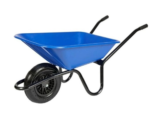 Wheelbarrow Plastic Blue 90L