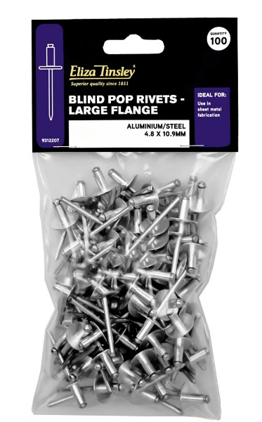 Eliza Tinsley Blind Pop Rivets 4.8 x 10.9mm Qty 100