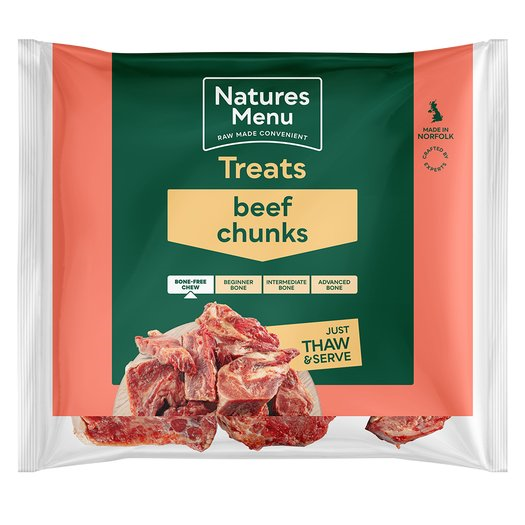 Natures Menu Treats Beef Chunks 1kg