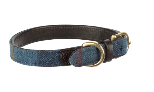 Digby & Fox Navy Tweed Dog Collar