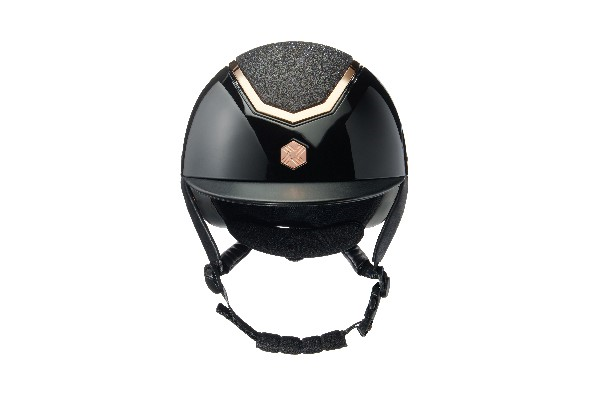 Charles Owen Kylo Riding Hat with Mips Black Gloss/Rose