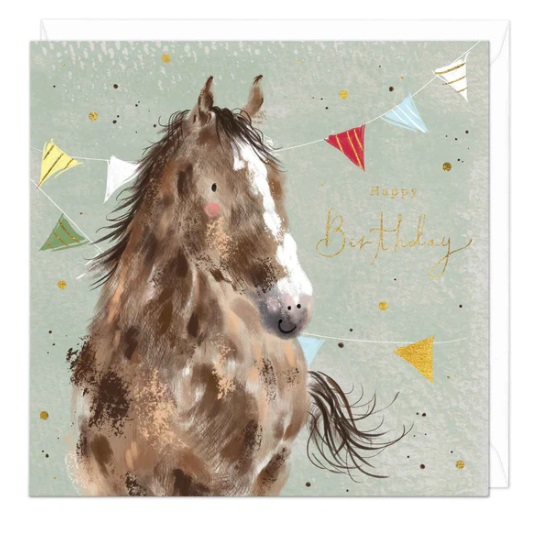 Whistlefish Horse Happy birthday Card
