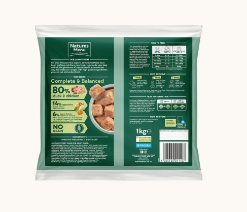 Natures Menu Complete & Balanced 80/20 Duck & Chicken 1kg