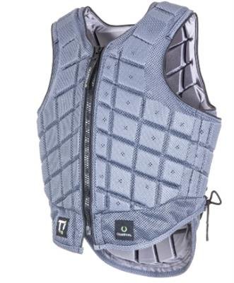 TITANIUM Ti22 Youths Slim Body Protector L Tall Back Gunmetal Grey