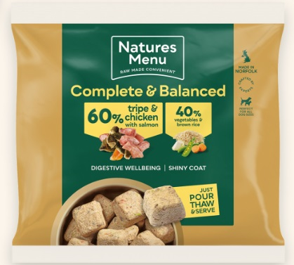 Natures Menu Comnplete & Balanced 60/40 Chicken Tripe and Salmon 1KG