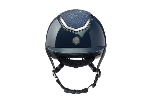 Charles Owen Kylo Riding Hat with Mips - Navy Gloss/Pewter