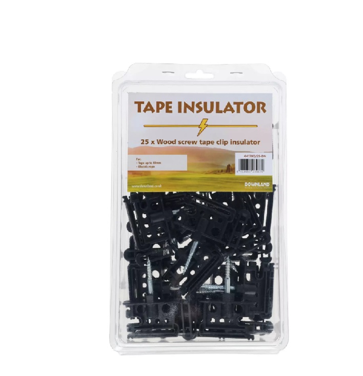 Downland 25x Wood Screw Tape Insulators