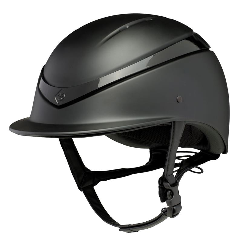 Charles Owen Luna Riding Hat - Black Matt/Black Gloss