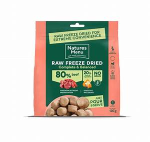 Natures Menu Raw Freeze Dried Dog Food Complete & Balanced 80/20 Beef 120g