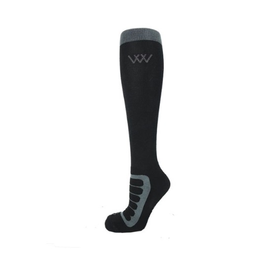 Woof Wear Long Bamboo Tech Riding Socks Black/Grey