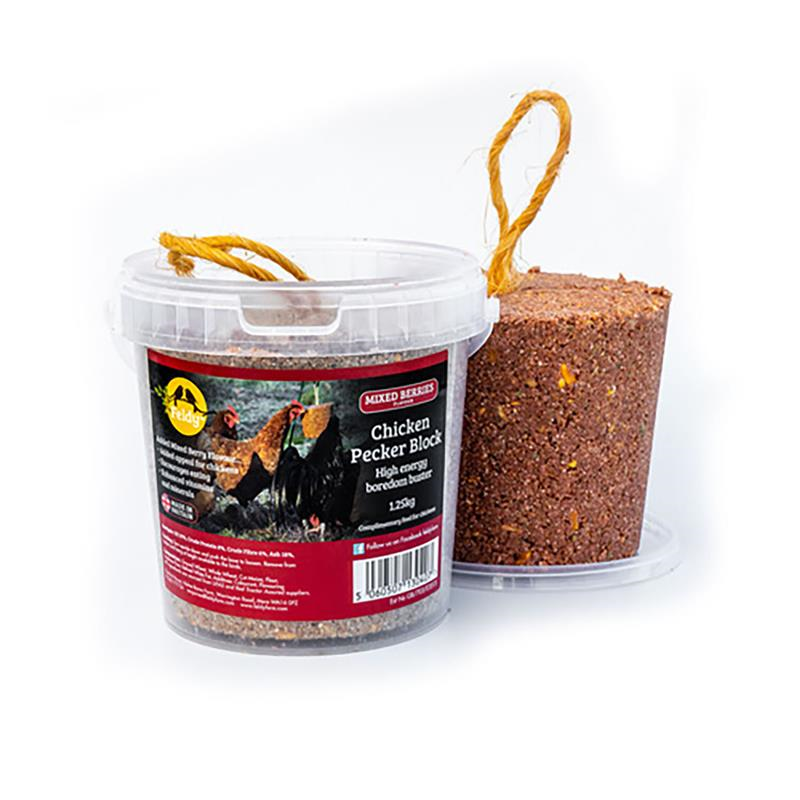 Feldy Chicken Pecker Block Mixed Berries 1.25kg