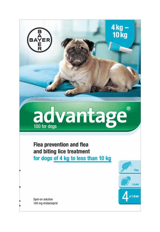 Advantage 100 Dog 4kg - 10kg