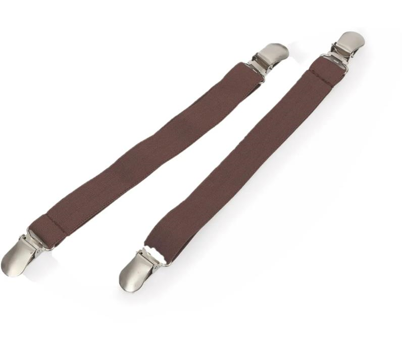Shires Elastic Jodhpur Clips Brown