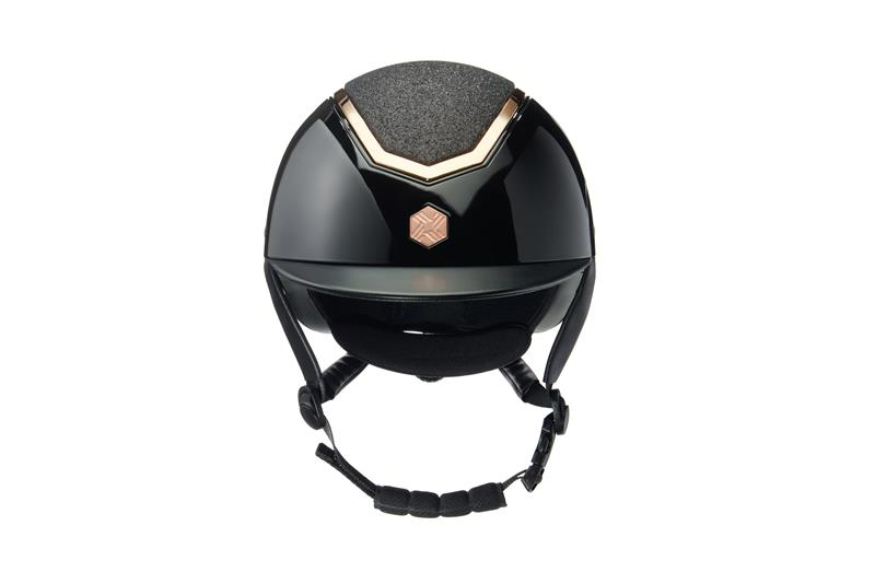 Charles Owen Kylo Riding Hat - Black Gloss/Rose