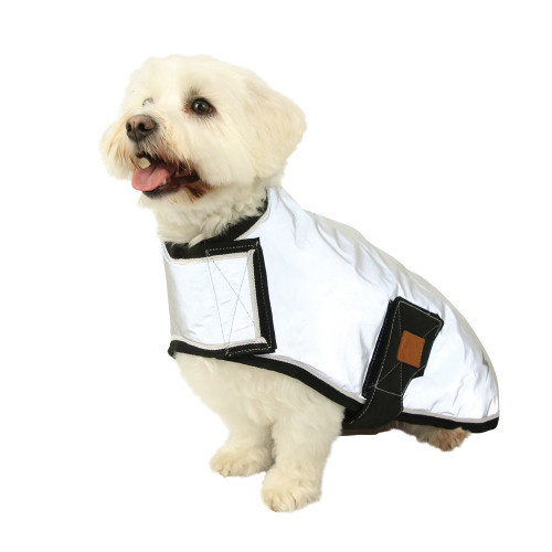 Benji & Flo Silva Dog Coat Black/Sliver