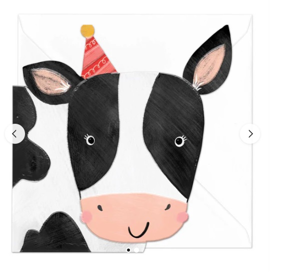 Whistlefish Connie The Cow Cut Out Birthday Card