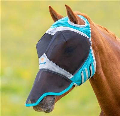 Flyguard Fly Mask with Ear Hole & Nose Turquoise