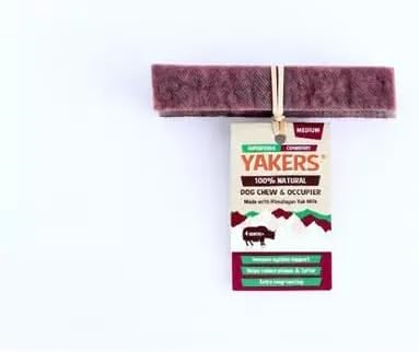 Yakers 100% Natural Yak Milk Chew - Medium Cranberry