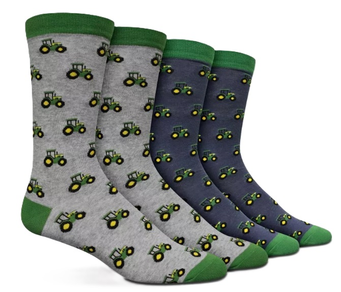 John Deere Mens Fashion Socks 2 Pack Size 8-12