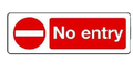 Sign ‘No Entry’ 120 x 360mm