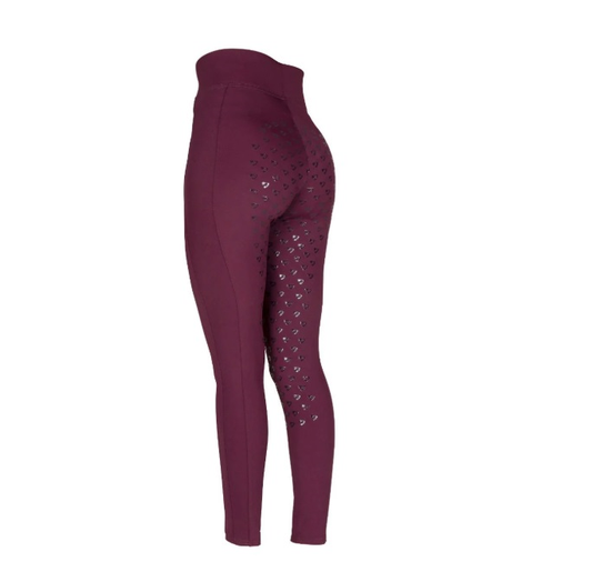 Aubrion Eltar Riding Tights Black Cherry (Young Rider)