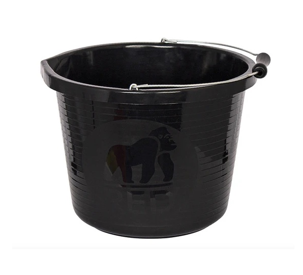 Red Gorilla Premium Black Bucket 15 Litres