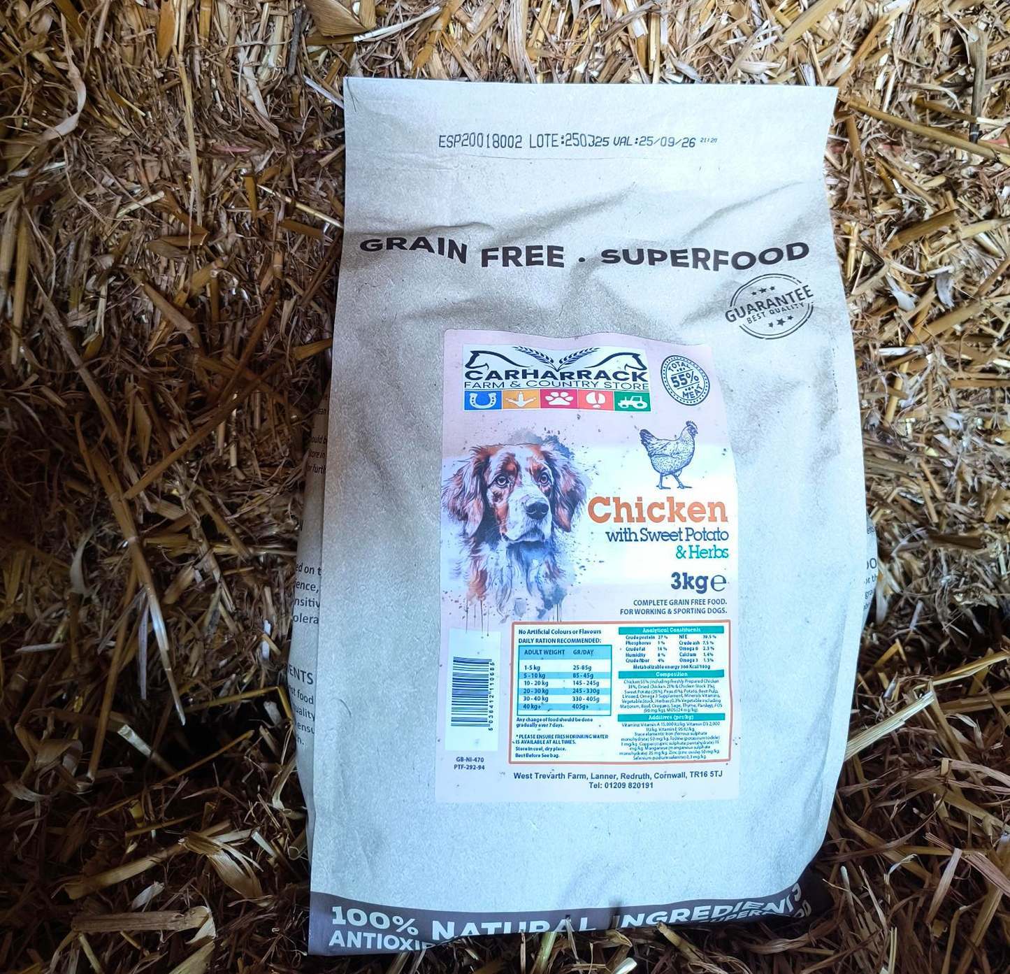 Carharrack Chicken Sweet Potato & Herbs 3kg