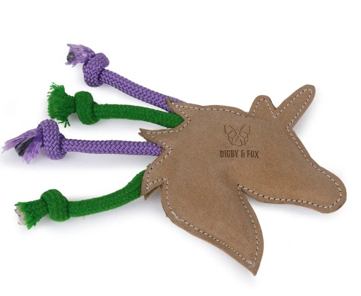 Digby & Fox Leather Unicorn Toy