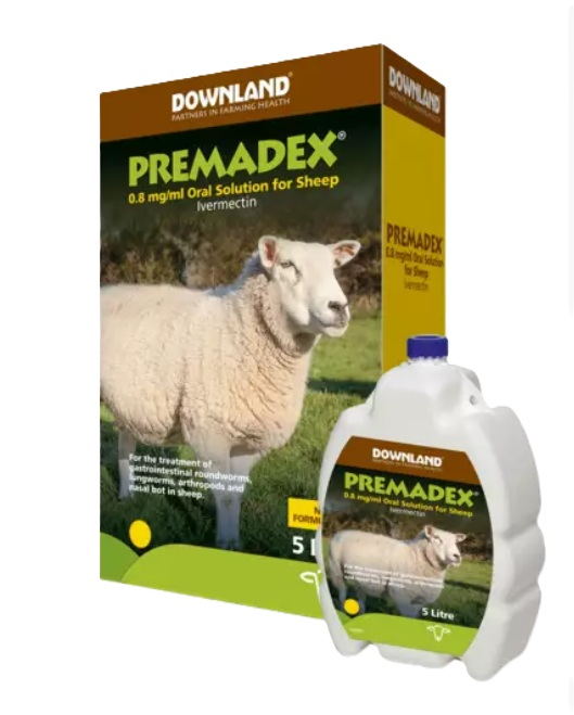 Downland Premadex 0.8mg/ml Oral Solution for Sheep 5 Litre
