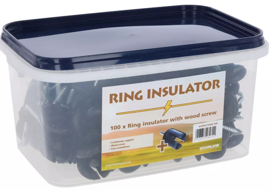 Downland Wood Screw Ring Insulator (100 Pack)