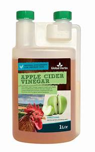 Global Herbs Apple Cider Vinegar 1 Litre - For Chickens