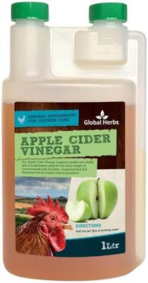 Global Herbs Apple Cider Vinegar 1 Litre - For Chickens