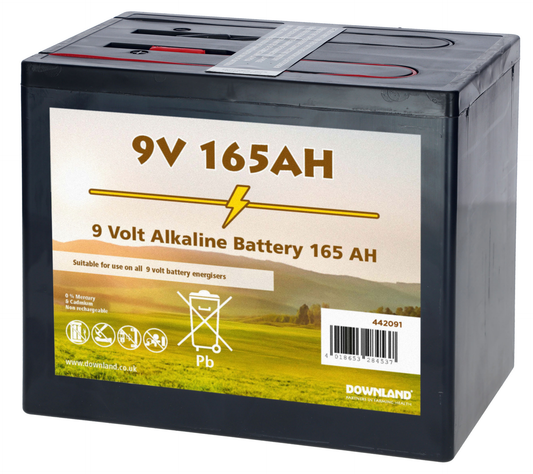 Downland 9 Volt Alkaline Battery 165 AH