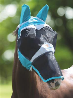 Flyguard Fly Mask with Ears and Nose Teal