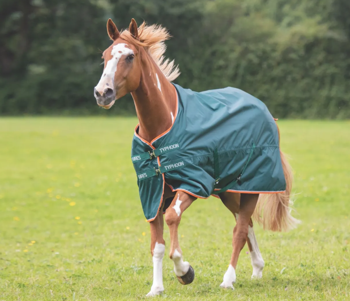 Shires Typhoon Lite Turnout Rug - Green