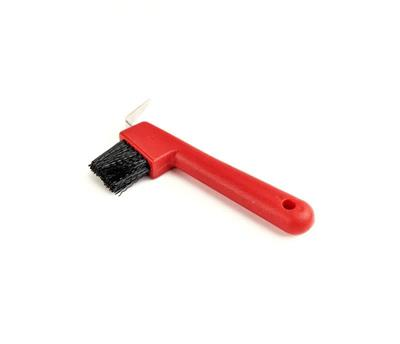 Ezi Groom Hoof Pick/Brush Red