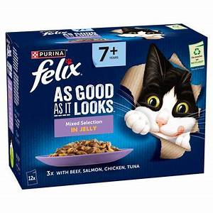 Felix As Good As It Looks Senior 7+ Meat Jelly 12x100g