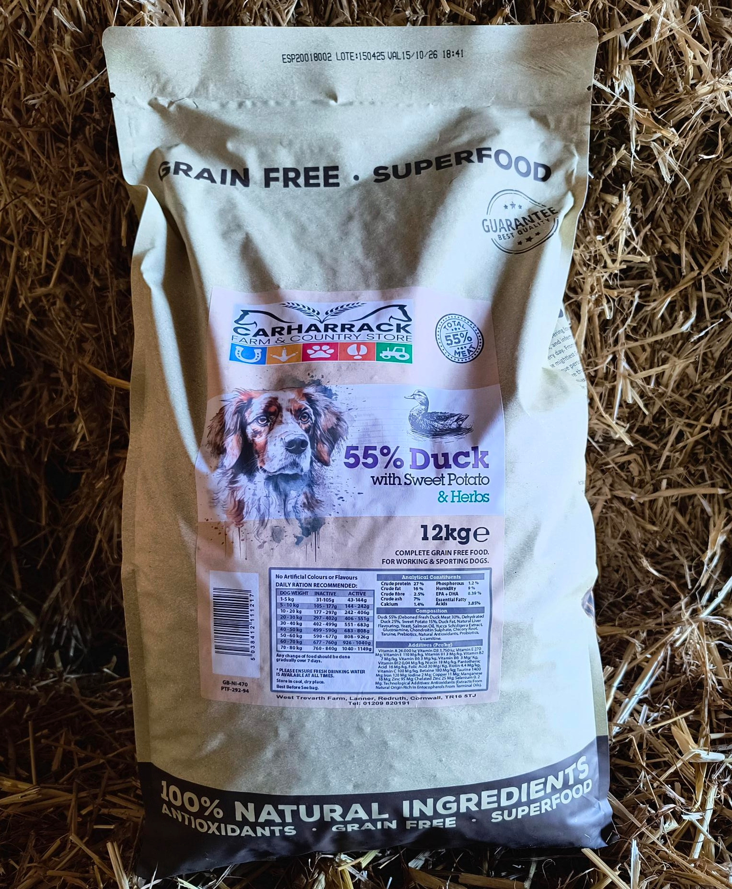 Carharrack Duck Sweet Potato & Herbs 12kg