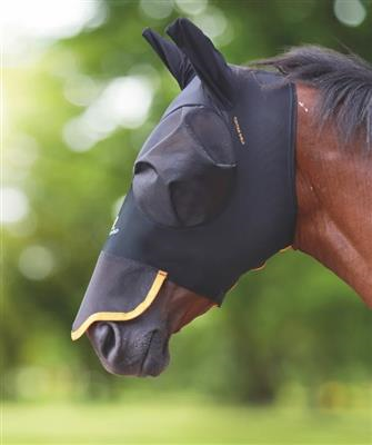 Flyguard Fly Mask Stretch with Nose Black