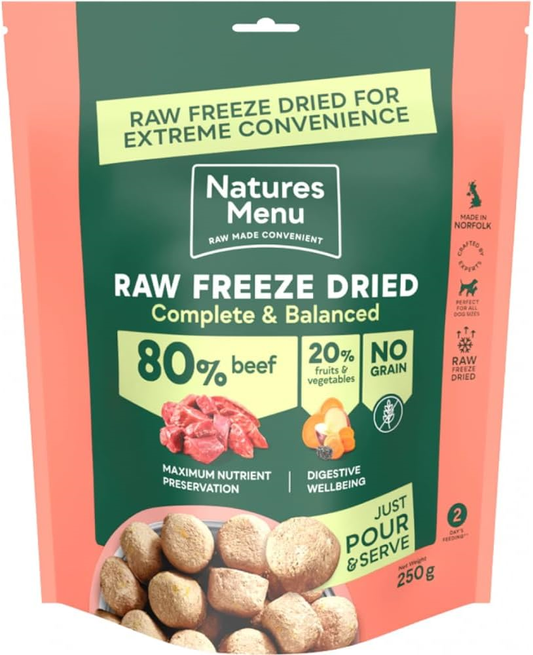 Natures Menu Raw Freeze Dried 80/20 Beef 250g