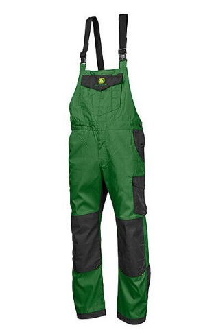 John Deere Bib and Brace Black and Green