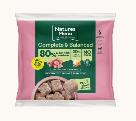 Natures Menu Complete & Balanced 80/20 Turkey & Venison 1Kg